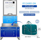 Carry on luaggage 22x14x9 Airlines Approved Foldable Carry on Bag Travel Duffel - Image 2