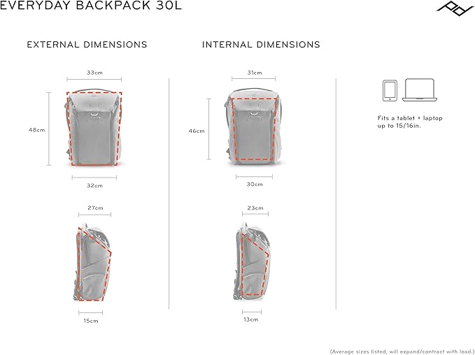 Peak Design Everyday Backpack 30L, MagLatch Top, Dual Side Access, FlexFold - Image 9