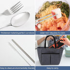 Travel Cutlery, Portable Cutlery Set | Portable Silverware Set, 18/8 Stainless - Image 3