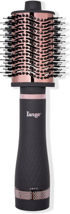 L'ANGE HAIR Multi-Volume Series Blow Dryer Brush | Interchangeable Hair Dryer Brush with Ionic Titanium Barrel for Smooth, Voluminous Styling | Black - Oval 75mm