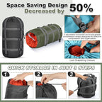 5 Pack Compression Stuff Sack 5 Assorted Size Sleeping Bag Stuff Sack - Image 3