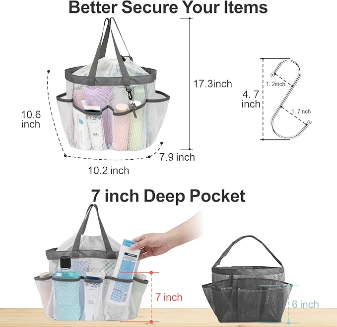 F-color Mesh Shower Caddy Portable - Image 5