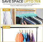 50 Pack New Premium Quality Velvet Hangers Ultra Thin Non Slip Adult Felt Space - Image 6
