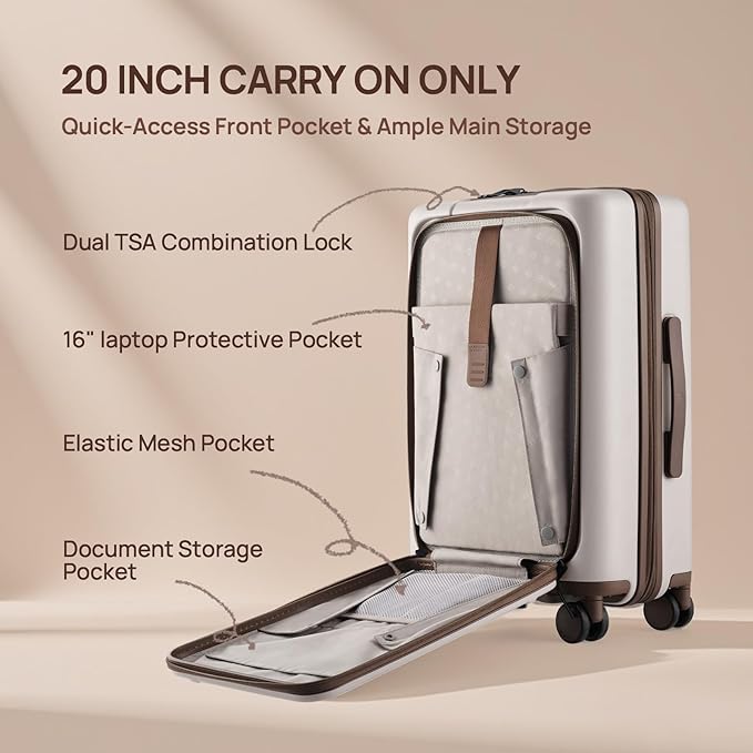 NINETYGO Carry On Luggage 22x14x9 Airline Approved, 20 Inch Suitcase - Image 4