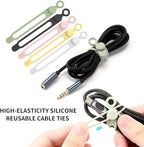 35pcs Silicone Cable Ties, Reusable Cable Management Organizer, Wire - Image 2