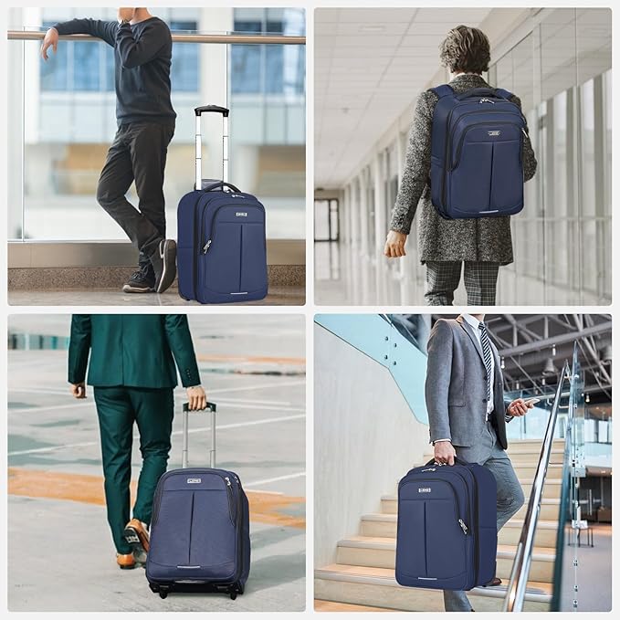 Rolling Backpack for Adults, 18 Inch Waterproof Carry on Backpack - Image 8