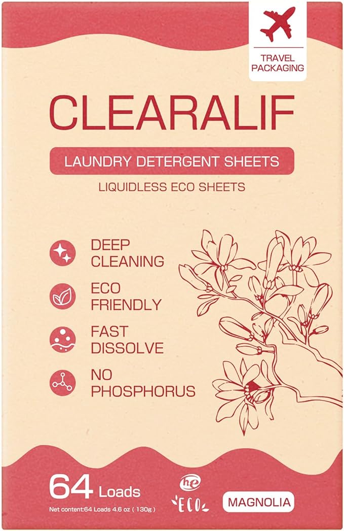 CLEARALIF Laundry Detergent Sheets, 64 Load by CLEARALIF