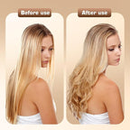 Curling Iron, 2 in 1 Hair Straightener and Curler, 1.25 Inch Ceramic Curling Wand with Adjustable Temperature, Dual Voltage for All Hair Types, Anti-Tangle for Long-Lasting Curls and Straight