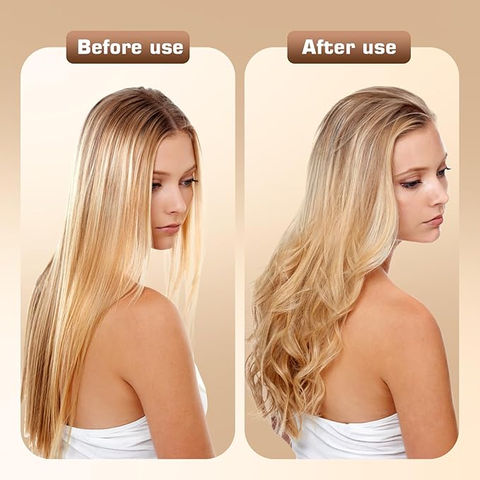 Curling Iron, 2 in 1 Hair Straightener and Curler, 1.25 Inch Ceramic Curling Wand with Adjustable Temperature, Dual Voltage for All Hair Types, Anti-Tangle for Long-Lasting Curls and Straight