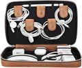 Medicine Handmade Leather Cable Organizer Bag – Full-Grain Leather Travel Tech by TORONATA
