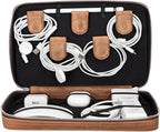 Medicine Handmade Leather Cable Organizer Bag – Full-Grain Leather Travel Tech by TORONATA