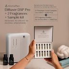 AromaPlan 5 Star Collection Cold Air Scent Diffuser, Whole House (Includes 2 Fragrances & 12 Set Sample kit) - Smart Scent Diffuser, HVAC System- Touch & App, 2000 Sq. Ft Cov.(White)