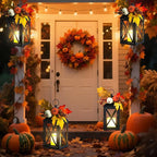 Fall Decor Lantern for Home, Large Decorative Lanterns Outdoor Waterproof 12" - Image 7