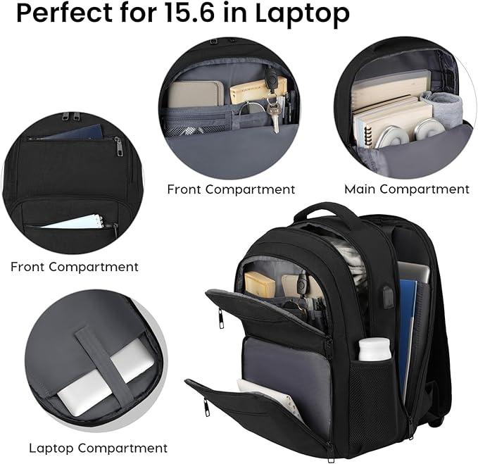 Backpack for Men and Women, School Backpacks for Teen Boys Water Resistant TSA - Image 3