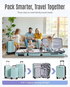 LIGHT FLIGHT Luggage Sets, 3 Piece Durable Suitcase Set - Image 2