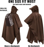 Coralrain Hooded Rain Poncho Lightweight Waterproof Unisex Raincoat Jacket - Image 4