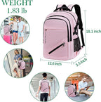 FENGDONG Large Laptop Backpack 17.3 inch Waterproof Travel College Backpack - Image 2