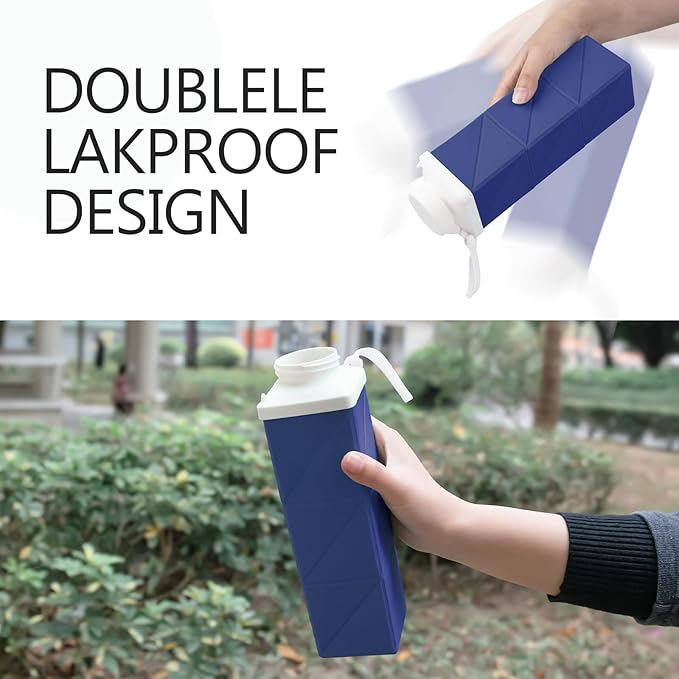 24oz Collapsible Water Bottles, Foodgrade BPA Free Reusable Foldable Water - Image 7
