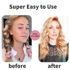 GADZHI Heatless Curling Headband Hair Roller Set for Long Hair No Heat Silk Hair Wrap Curler Ribbon for Overnight Sleep Hair Roller with Hair Claw Clip DIY Hair Styling Tools (2 set - purple+blue)