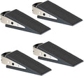 Shackcom Rubber Door Stopper Wedge, 4 Pack Black Heavy Duty Door Stop Suitable by Shackcom