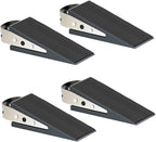 Shackcom Rubber Door Stopper Wedge, 4 Pack Black Heavy Duty Door Stop Suitable by Shackcom