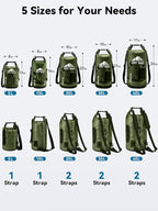 HEETA Dry Bag Waterproof for Women Men, 5L/10L/20L/30L/40L Roll Top Lightweight - Image 2