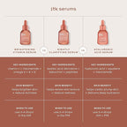 ITK Skincare 2-Part Face Serum Set for Brightening Skin, Correcting Dark Spots + Reducing Fine Lines - Vitamin C AM Face Serum with Light Niacinamide + Clarifying Peptides PM Face Serum with Bakuchiol