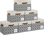 GhvyenntteS Large Fabric Storage Bins by GhvyenntteS