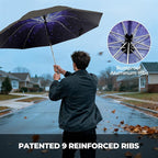 LLanxiry Compact Travel Umbrella, Mini Windproof Umbrellas - Image 3