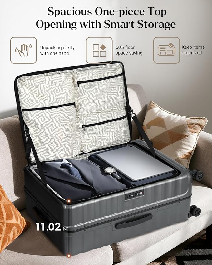 Luggage Sets 2 Pieces, 20/28 Inch PC Hardshell Suitcase - Image 3