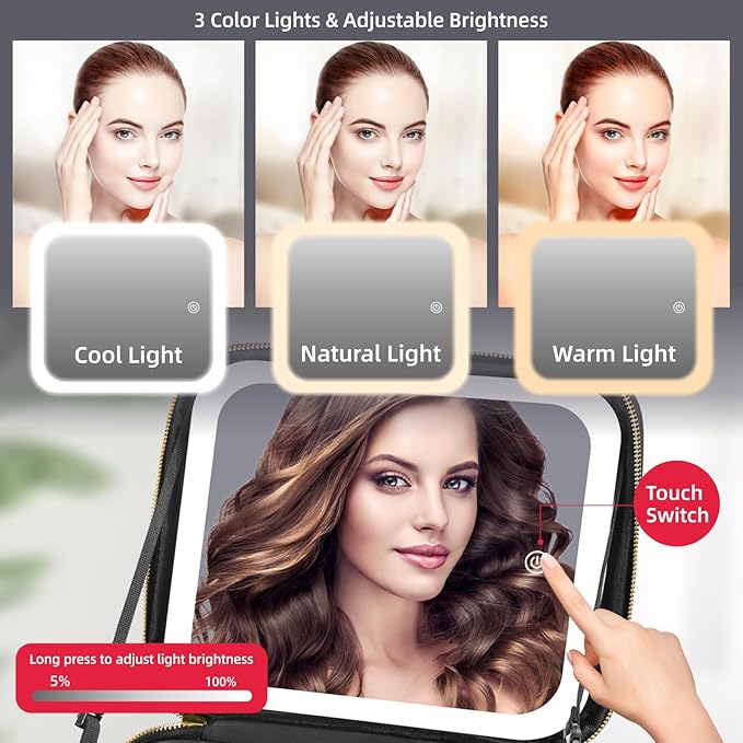 Lighted Travel Makeup Bag - Image 2