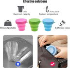 Silicone Collapsible Water Cup, Outdoor Folding Reusable Mug - Image 4