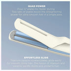 INFINITIPRO BY CONAIR QuadAir Flat Iron Hair Straightener, Damage Control with Single Pass Straightening, Quad Power is Four 1/2" Plates for Faster Styling and Less Damage