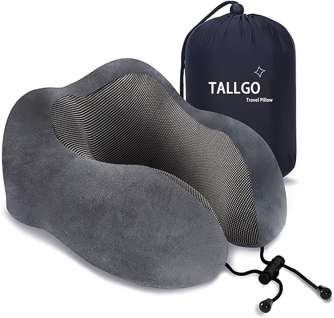 Travel Pillow, Best Memory Foam Neck Pillow Head Support Soft Pillow by TALLGONeckPillowAlwaysHere