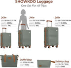 SHOWKOO Luggage Sets 3 Piece Hardside Expandable Suitcase - Image 9