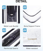 BAGSMART Clear Toiletry Bag, 2 Packs TSA Approved Water Resistant Quart Size - Image 4