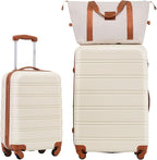 Merax Luggage Sets Carry on Suitcase Airline Approved, Hard Case Expandable by Merax