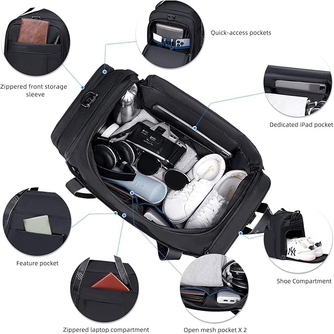 Gym Bags for Men Women, 42L Large Travel Duffle Bag, Carry On Bag for Airplanes - Image 3