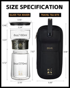 ZENS Cool Glass Teapot with Infuser, Smart One Touch Tea Maker - Image 5