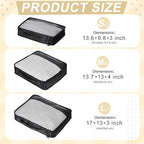 5 Pcs Packing Cubes for Suitcase Large Travel Cubes Carry on Luggage Organizer - Image 2