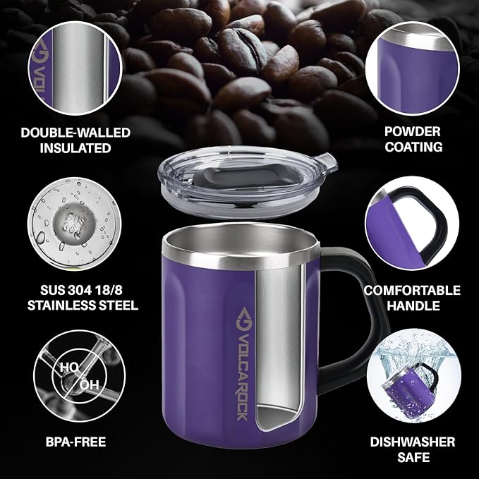16oz Stainless Steel Togo Coffee Travel Mug, Spill Proof Tea Mug - Image 3