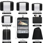 BAGAIL 6 Set/8 Set/10 Set Packing Cubes Various Sizes Packing Organizer - Image 2
