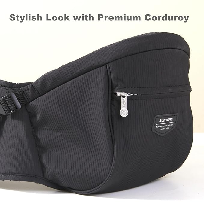 Sunveno Hip Baby Carrier with Seat, Ergonomic Baby Hip Carrier, Front-Facing - Image 6
