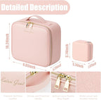 Makeup Travel Train Case with Mirror LED Light 3 Adjustable Brightness Cosmetic - Image 2