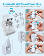 VINTAR Universal Travel Adapter Kit, 3ft Detachable Extension Cord - Image 2