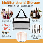 XEWEA 2PCS Middle TSA Approved Clear Travel Toiletry Bags - Image 4