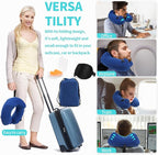 Inflatable Travel Neck Pillow for Airplane, Head Support Velvet Adult Neck - Image 6