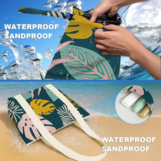 Beach Bags Wet Bag for Swimsuit Tote Bag for Friends Travel Gifts, Aloha Bags - Image 5