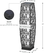 Grand patio Outdoor Solar Powered Wicker Floor Lamp Outdoor Weather-Resistant - Image 8