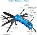 Multitool Knife, 16 in 1 Pocket Knife, Handmade Multi Tool Knife, Birthday - Image 3